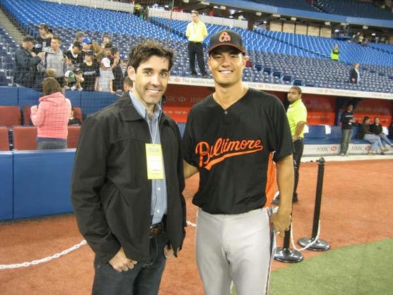 Jeff Madden and Baltimore Oriole Jeremy Guthrie Photo
