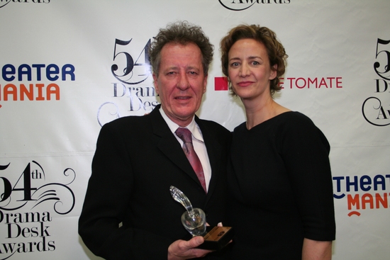 Geoffrey Rush and Outstanding in a Play: Janet McTeer (Mary Stuart) Photo
