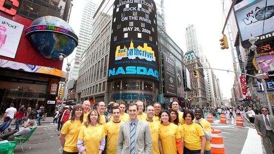 Photo Flash: Mamma Mia's Matthew Farver Rings NASDAQ Bell For Sloan Kettering 