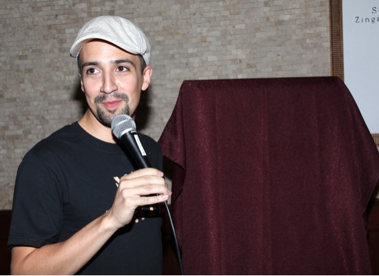 Photo Coverage: Lin-Manuel Miranda Portrait Unveiled At Tony's DiNapoli Image