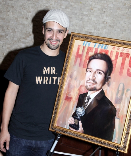 Photo Coverage: Lin-Manuel Miranda Portrait Unveiled At Tony's DiNapoli Image
