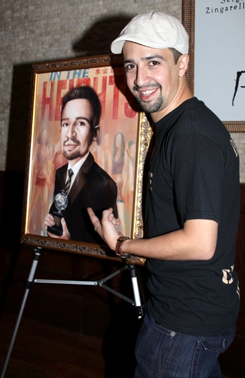 Photo Coverage: Lin-Manuel Miranda Portrait Unveiled At Tony's DiNapoli Image