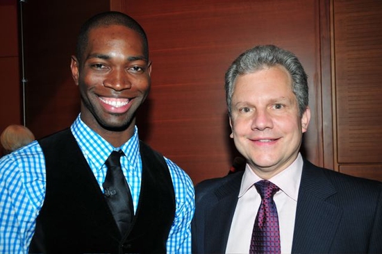Tarell Alvin McCraney and Arthur Sulzberger, Jr. publisher of The New York Times Photo