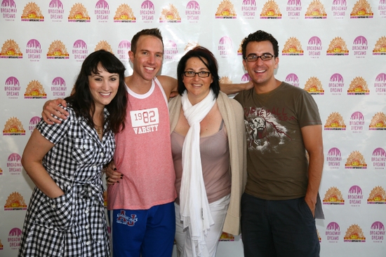 Eden Espinosa, Paul Canaan, Annette Tanner of Broadway Dreams Foundation and Carlos E Photo