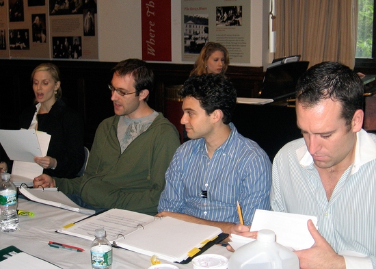 Allison Spratt, Rob Rokicki, Ari Butler, Chris Hoch and at the piano Musical Director Photo