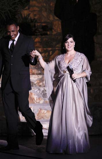 Ron Pennywell and Shoshana Bean at the Ford Amphitheatre (courtesy of Upright Cabaret Photo