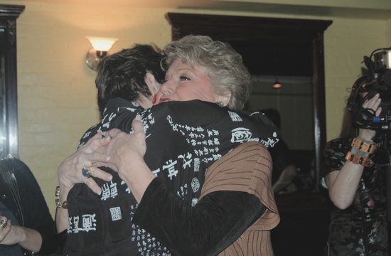 Lucie Arnaz backstage congratulating Marilyn Maye after her performance Photo