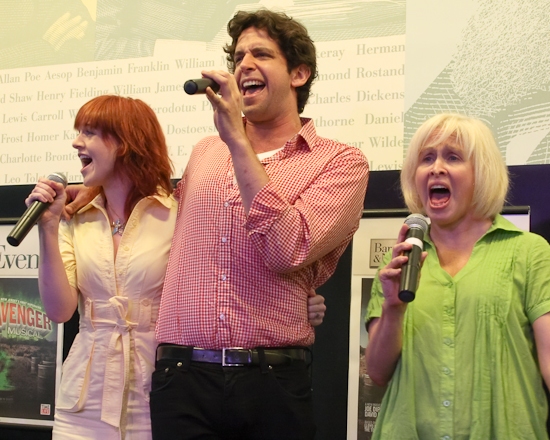  Celina Carvajal, Nick Cordero, and Nancy Opel Photo