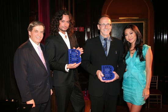 Michael Presser, Constantine Maroulis, Honoree Alan Momeyer and Julie Chang Photo