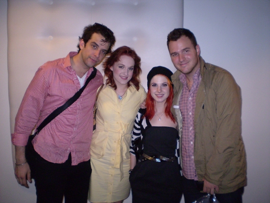 Nick Cordero, Hayley Williams, Celina Carvajal, and Chad Gilbert Photo