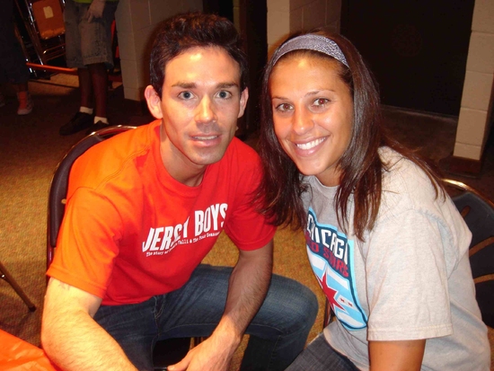 Dominic Scaglione Jr (Jersey Boys) with Carli Lloyd, 2008 Olympic Gold Medalist Photo