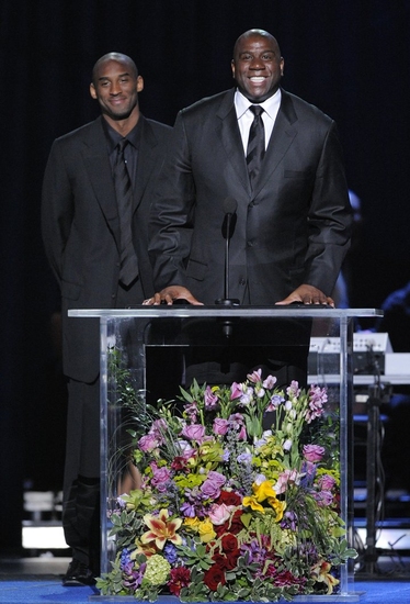 Kobe Bryant and Earvin 'Magic' Johnson, Jr. Photo