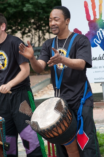 Photo Coverage: SHREK Star Brian d'Arcy James Visits 'MANDELA DAY' In Washington Square Park Image