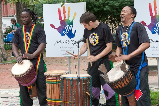 Photo Coverage: SHREK Star Brian d'Arcy James Visits 'MANDELA DAY' In Washington Square Park Image
