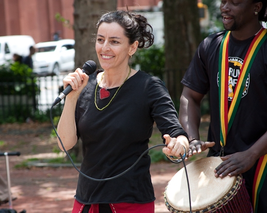 Photo Coverage: SHREK Star Brian d'Arcy James Visits 'MANDELA DAY' In Washington Square Park Image