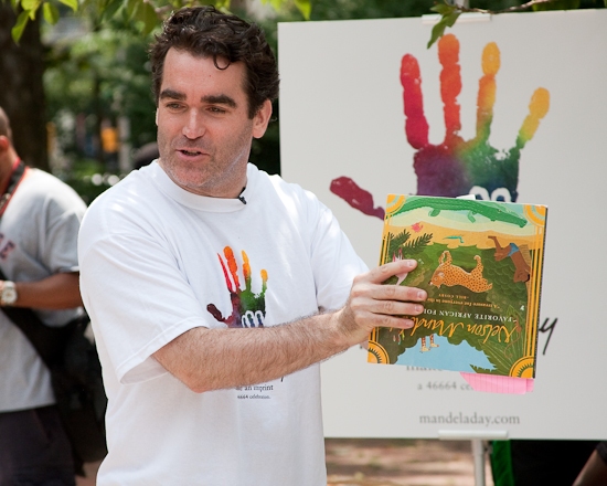 Photo Coverage: SHREK Star Brian d'Arcy James Visits 'MANDELA DAY' In Washington Square Park Image
