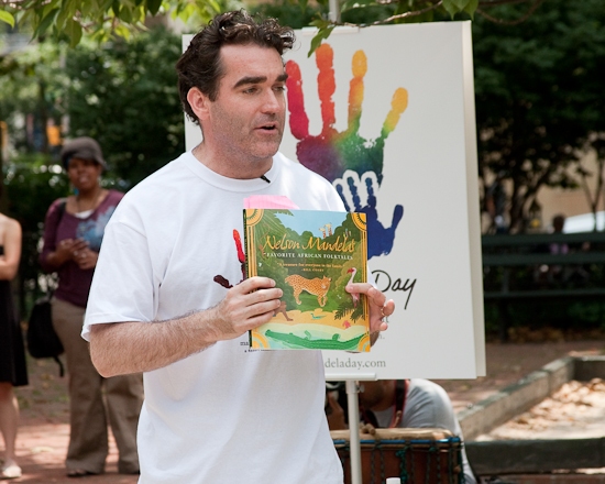 Photo Coverage: SHREK Star Brian d'Arcy James Visits 'MANDELA DAY' In Washington Square Park Image