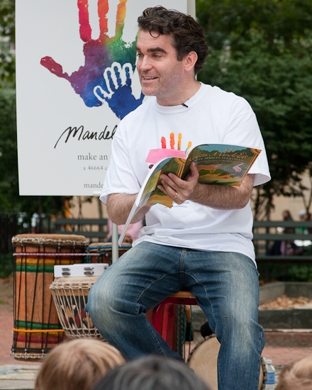 Photo Coverage: SHREK Star Brian d'Arcy James Visits 'MANDELA DAY' In Washington Square Park Image