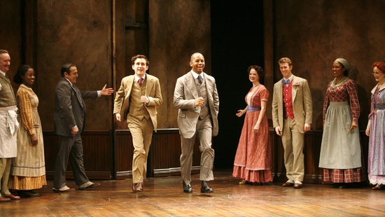 Michael Therriault and Michael Boatman and the full company Photo