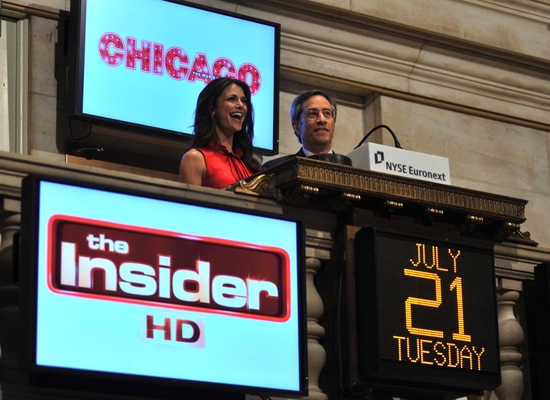 Photo Coverage: CHICAGO's Samantha Harris Rings The Opening Bell Of The New York Stock Exchange Image