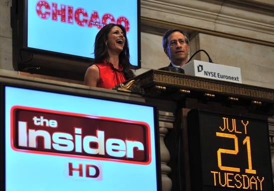 Photo Coverage: CHICAGO's Samantha Harris Rings The Opening Bell Of The New York Stock Exchange Image