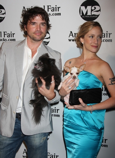 Matthew Settle, Naama Nativ and their dogs Photo