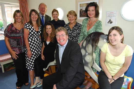 The Eckersley House staff with Michael Crawford Photo