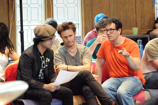 Green Day's Billie Joe Armstrong and Mike Dirnt with Director Michael Mayer Photo