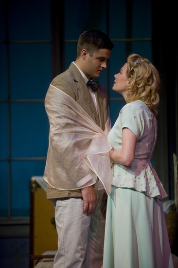 Miles Hutton Jacoby (Young Collector) and Marin Mazzie (Blanche DuBois) Photo