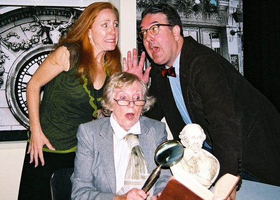 Molly McGrath as Becky Fryman, Ron Severdia as Gil Fryman and (center) Judy Holmes as Photo