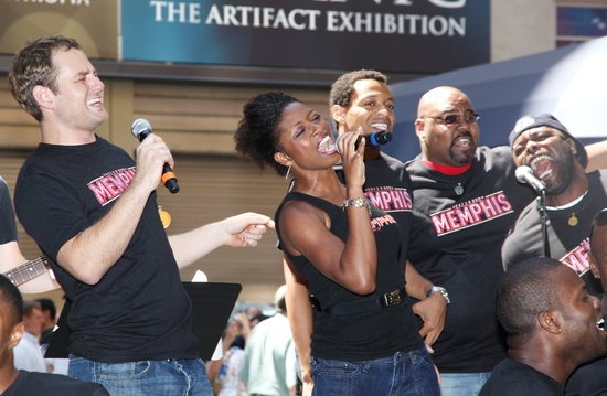 Photo Coverage: Bryan, DiPietro And The MEMPHIS Cast Celebrate Shubert Theatre Box Office Opening Image