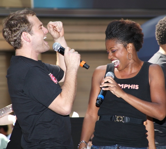 Photo Coverage: Bryan, DiPietro And The MEMPHIS Cast Celebrate Shubert Theatre Box Office Opening Image