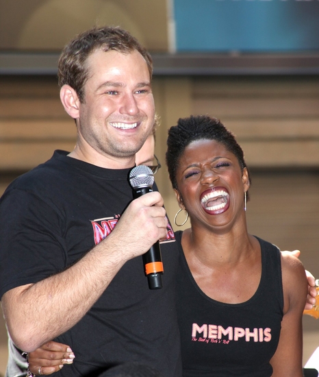 Photo Coverage: Bryan, DiPietro And The MEMPHIS Cast Celebrate Shubert Theatre Box Office Opening Image