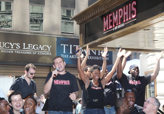 Photo Coverage: Bryan, DiPietro And The MEMPHIS Cast Celebrate Shubert Theatre Box Office Opening Image