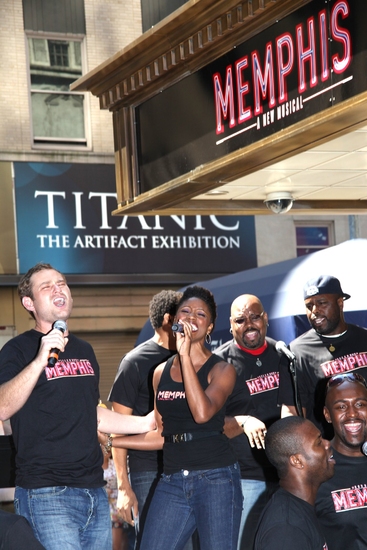 Photo Coverage: Bryan, DiPietro And The MEMPHIS Cast Celebrate Shubert Theatre Box Office Opening Image