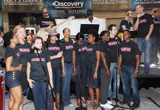 Photo Coverage: Bryan, DiPietro And The MEMPHIS Cast Celebrate Shubert Theatre Box Office Opening Image
