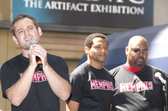 Photo Coverage: Bryan, DiPietro And The MEMPHIS Cast Celebrate Shubert Theatre Box Office Opening Image