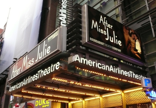 Photo Coverage: The 'AFTER MISS JULIE' Theatre Marquee Debuts On 42nd St! Image