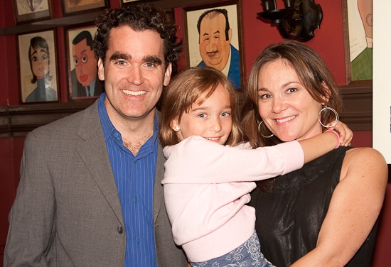 Brian d'Arcy James with wife Jennifer Prescott and daughter Grace Photo