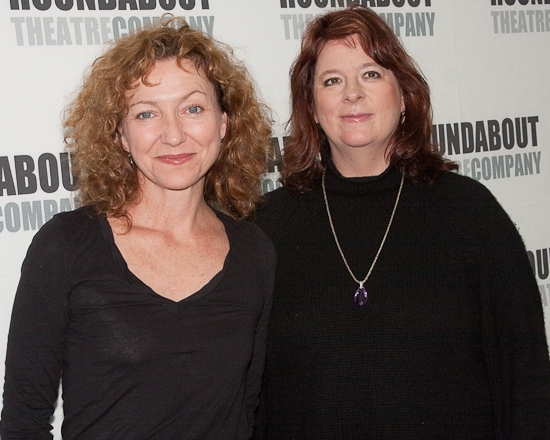 Julie White and playwright Theresa Rebeck Photo