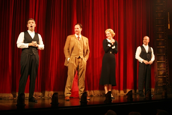 The 39 Steps cast members Arnie Burton, Sean Mahon, Jill Paice, Jeffrey Kuhn.  Burton Photo