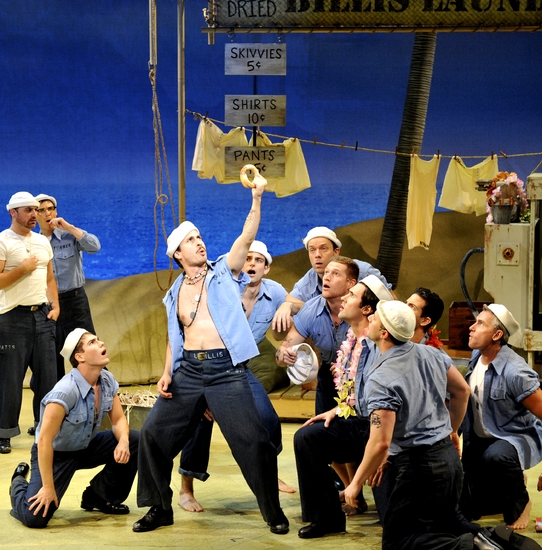 Matthew Saldivar as Luther Billis and The Seabees of SOUTH PACIFIC Photo