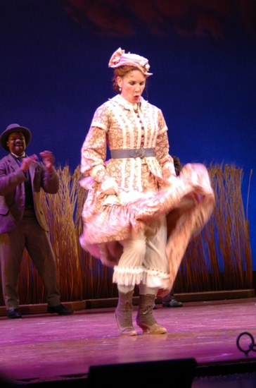 Melissa Gilbert leads the cast in a rousing final number Photo