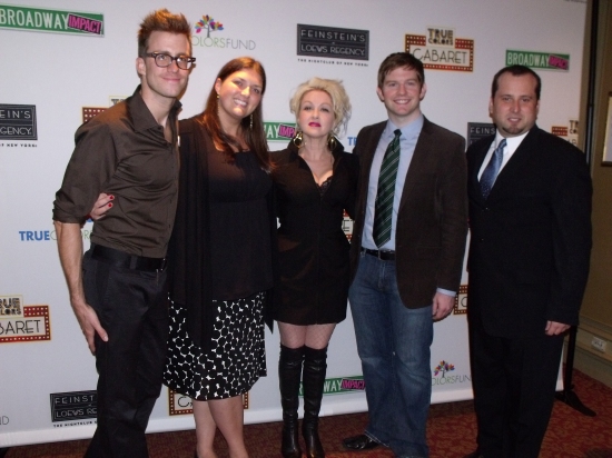 Gavin Creel, Jenny Kanelos, Cyndi Lauper, Rory O'Malley and Gregory Lewis (True Color Photo