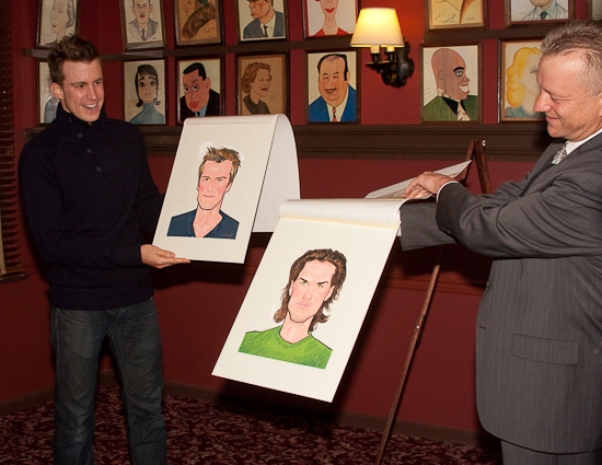 Photo Coverage: HAIR Stars Gavin Creel and Will Swenson Unveil Their Sardi's Portraits Image