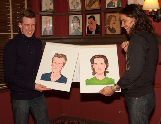 Photo Coverage: HAIR Stars Gavin Creel and Will Swenson Unveil Their Sardi's Portraits Image