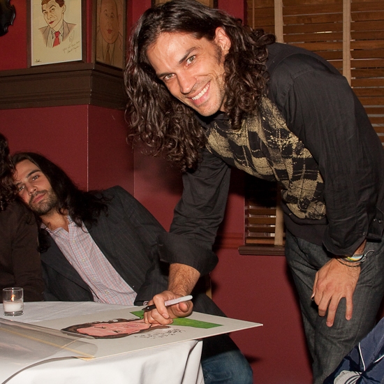 Photo Coverage: HAIR Stars Gavin Creel and Will Swenson Unveil Their Sardi's Portraits Image