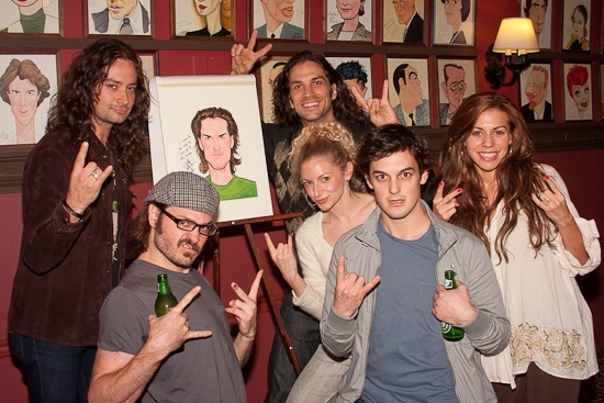Will Swenson's ex-Rock of Ages co-stars Constantine Maroulis, Mitchell Jarvis, Lauren Photo