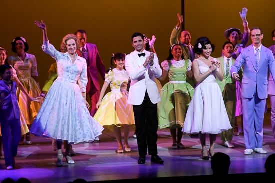 Dee Hoty, John Stamos, Gina Gershon, and Bill Irwin and the cast of Bye Bye Birdie Photo