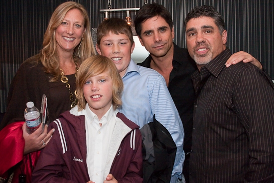 John Stamos with Gary Dell'Abate, his wife Mary, and their sons Jackson and Lucas Photo